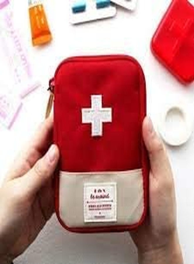 Vroxy Mini Small First Aid Kit Mini First Aid Kit Travel Pouch Emergency First Aid Kit Pouch Medical Bag for Emergency Survival First Aid Kit Outdoor Travel Pouch - Image 3